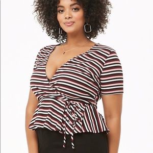 Plus Knit Striped Top